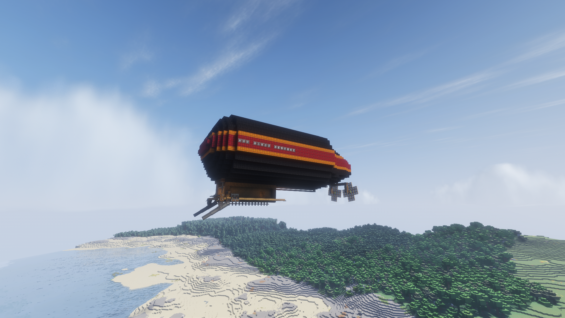 A Minecraft battle scene